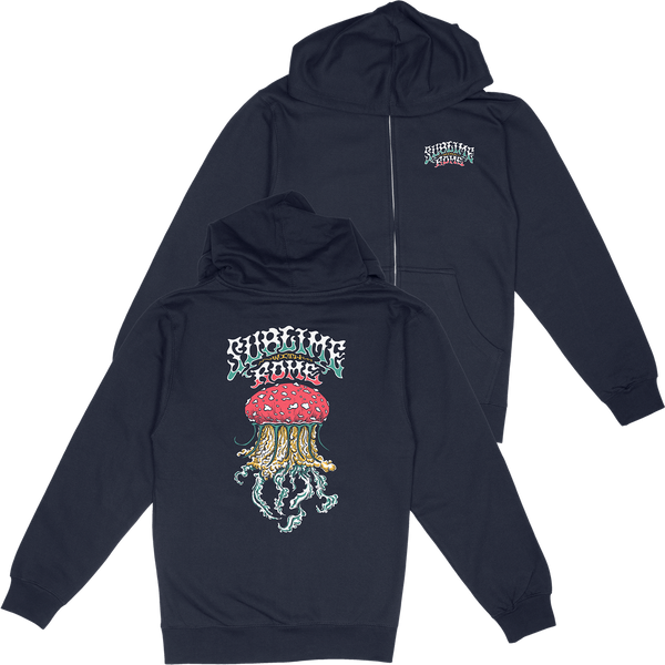 Mushroom Jellyfish Zip Up Hoodie Sublime With Rome Merch Store